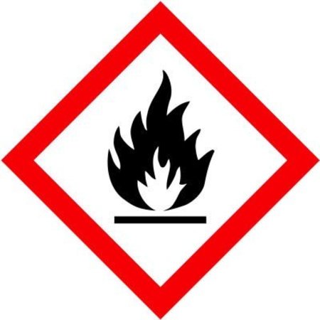 TOP TAPE AND  LABEL. INCOM GHS inFlame Hazardin Pictogram Placard, 10-3/4in x 10-3/4in - 100/Pkg GHS1270